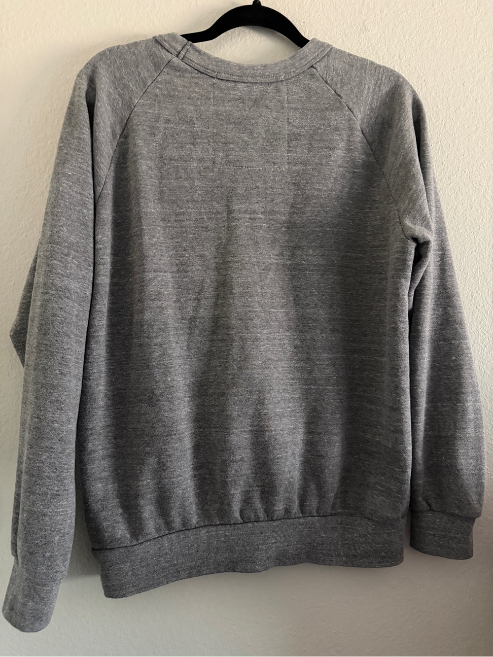 Aviator Nation Heart Stitch Relaxed Crew Sweatshirt Gray Red Heart - Picture 4 of 6